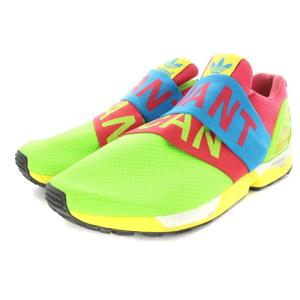 adidas Originals ゼットエックス フラックス ZX Flux Slip Sneakers スニーカー ロゴ メッシュ 27.5cm 黄緑 グリーン