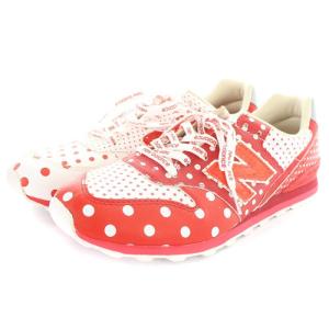 New Balance WL996FQ FRAPBOIS ドット スニーカー ロゴ 28cm レッド ホワイト
