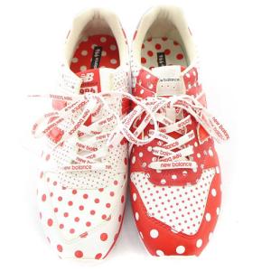 New Balance WL996FQ FRAPBOIS ドット スニーカー ロゴ 28cm レッド ホワイト
