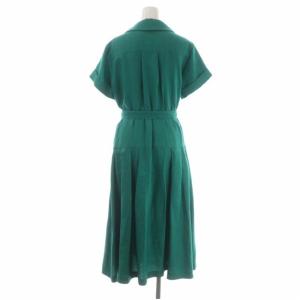 Grace Class 22SS リネンタッチミリタリーワンピース リボンベルト 36 グリーン