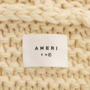 Ameri VINTAGE HOOD KNIT SHORT GOWN フード ニット ショートガウン カーディガン 厚手 ウール混 F ベージュ