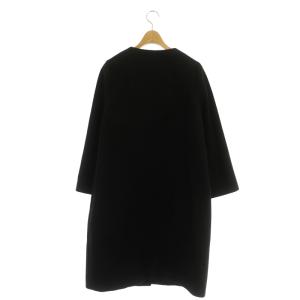 UNITED ARROWS UBCB ベルスリーブ ノーカラーコート アウター ロング 黒 ブラック