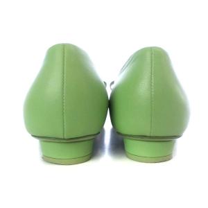 Salvatore Ferragamo Viva Bow Ballet Flat パンプス フラット ポインテッドトゥ ヴァラ リボンモチーフ レザー 6D 23.5cm