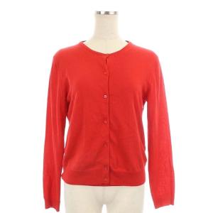ニットアンサンブル カーディガン 長袖 カットソー ノースリーブ 38 赤 レッド