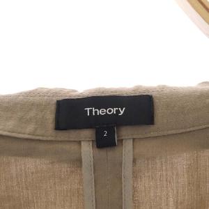 Theory ダブルテーラードジャケット リネン ストレッチ 2 グレージュ