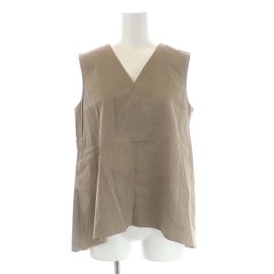 Theory セットアップ 上下 ECO CRUNCH WASH ブラウス ノースリーブ Vネック テーパードパンツ スリム イージー リネン