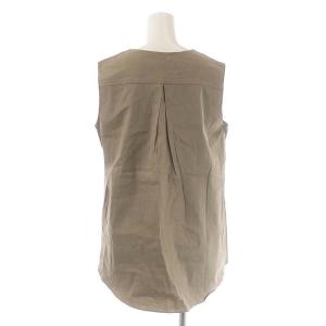 Theory セットアップ 上下 ECO CRUNCH WASH ブラウス ノースリーブ Vネック テーパードパンツ スリム イージー リネン