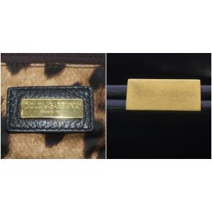 DOLCE&GABBANA ハンドバッグ レザー 南京錠付き 黒 ブラック