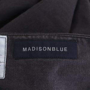 MADISONBLUE MAXI FLARE BACK SATIN SK スカート フレア ロング 02 チャコールグレー