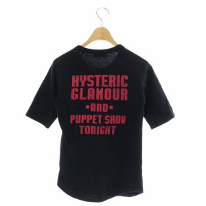 HYSTERIC GLAMOUR プリント半袖Tシャツ カットソー F 黒 ピンク ブラック