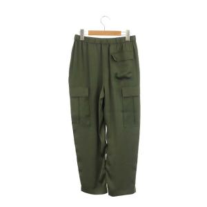 Theory 21SS SATIN GGT/UTL CARGO サテン カーゴパンツ テーパード イージー S カーキ