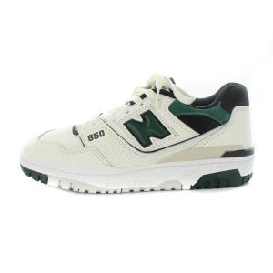 BB550VTC スニーカー ローカット レザー 24.5cm ホワイト グリーン
