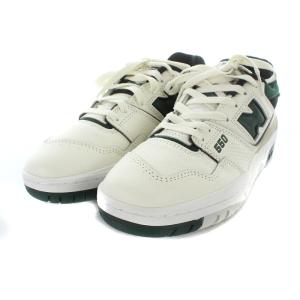 New Balance BB550VTC スニーカー ローカット レザー 24.5cm ホワイト グリーン