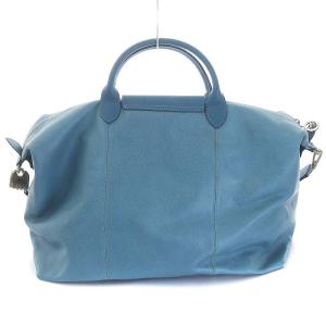 Longchamp ボストンバッグ トラベルバッグ 南京錠 バッグタグ 青 ブルー