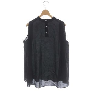 Spick&Span 23SS シアーテントラインブラウス ノースリーブ 黒 ブラック