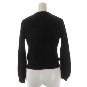 PRADA クルーネック カーディガン ニット 長袖 42 黒 ブラック P25B74