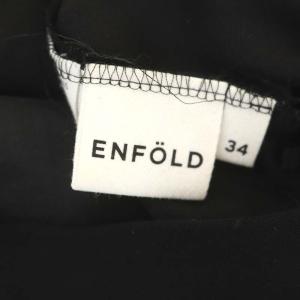 ENFOLD ダブルクロス ジョッパーズパンツ テーパード タック 34 黒 ブラック
