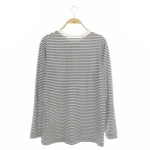 Deuxieme Classe 21AW COCO Stripe Tシャツ No5 ボーダー カットソー 長袖 白 黒 ホワイト ブラック