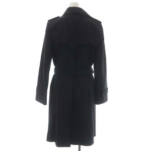 EPOCA ベルト付き ジップ ミリタリーコート スプリングコート ロング 40 黒 ブラック