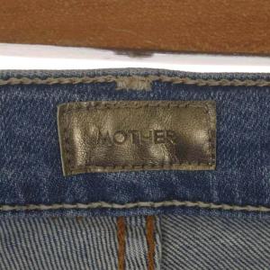 MOTHER INSIDER CROP STEP FRAY デニムパンツ ジーンズ フレア カットオフ ストレッチ 29 青 ブルー