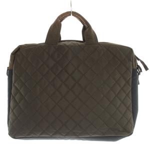 HEAD PORTER 吉田カバン キルティング ブリーフケース ハンドバッグ 切替 茶色 ブラウン