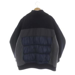 ENFOLD 22AW ソフトラムメルトン ブルゾン 中綿 ジャケット 総裏地 ジップアップ 36 ダークネイビー