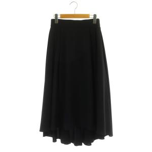 ドライストレッチスカート フレア ロング フィッシュテール 36 濃紺 ダークネイビー