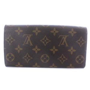 LOUIS VUITTON モノグラム ポルトフォイユ エミリー 長財布 フラップ ヴェール 茶色 ブラウン 緑色 グリーン M60137
