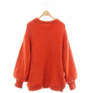Ameri VINTAGE 22AW 2WAY MOHAIR SHAGGY KNIT ニット カーディガン 長袖 モヘヤ混 F オレンジ