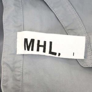MHL. 22SS COTTON RAMIE POPLIN シャツ 半袖 バンドカラー 1 グレー