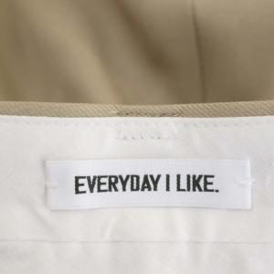 EVERYDAY I LIKE スリムフレアパンツ ワイド センタープレス ジッパーフライ ウール 34 ベージュ
