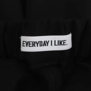 EVERYDAY I LIKE ZIP パンツ テーパード センタープレス イージー 36 黒 ブラック
