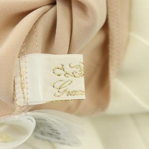 GRACE CONTINENTAL プリーツ切替ドレス ワンピース ロング ミモレ丈 半袖 38 ピンク 白 ホワイト