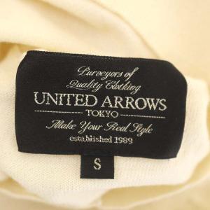 UNITED ARROWS ウール タートルネックニット セーター 長袖 薄手 S アイボリー