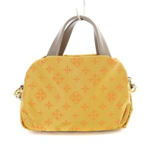 russet 2wayミニショルダーバッグ ハンドバッグ モノグラム ナイロン オレンジ