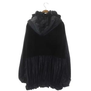 HYSTERIC GLAMOUR CIRCLE WOMAN HEAD ナイロン×ニットブルゾン ジャケット ジップアップ 切替 F 黒 紺 ブラック ネイビー