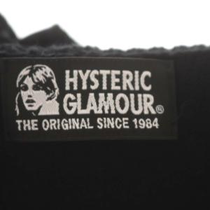HYSTERIC GLAMOUR CIRCLE WOMAN HEAD ナイロン×ニットブルゾン ジャケット ジップアップ 切替 F 黒 紺 ブラック ネイビー