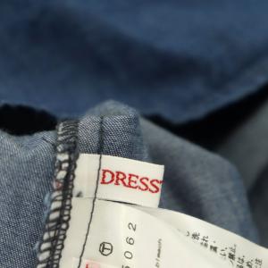 DRESSTERIOR 2WAY ボウタイデニムブラウス シャツ 長袖 36 青 ブルー