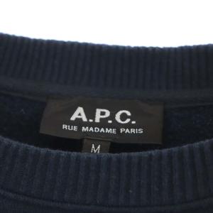 A.P.C. ロゴ スウェット トレーナー カットソー 長袖 M 紺 ネイビー