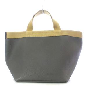 Hervé Chapelier 707GP リュクス舟型トートM ハンドバッグ グラニ×ゴールド