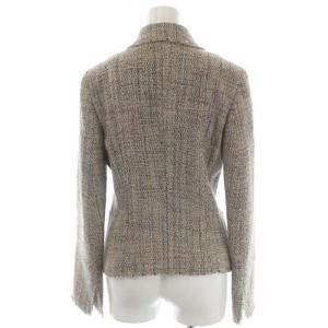 23区 vingt-trois スーツ セットアップ 上下 ツイード ジャケット ダブル 総裏地 タイトスカート 膝丈 38 ベージュ