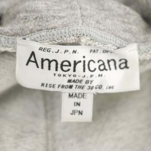AMERICANA AMERI パーカー プルオーバー プリント 長袖 グレー 白 ホワイト