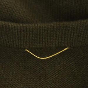 Deuxieme Classe CARIAGGI ワンピース ニット ロング 長袖 Vネック サイドスリット カシミヤ カーキ