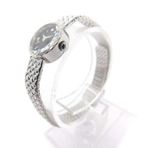 agete 腕時計 クォーツ アナログ 2針 4Pダイヤ 0.02ct シルバーカラー