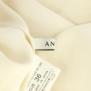ANAYI 22AW コンパクトサテンタックケープブラウス ポンチョスリーブ 36 オフホワイト