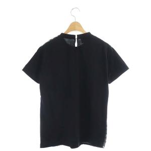 PRADA ツイードスパンコール半袖カットソー Tシャツ M 黒 黄 水色