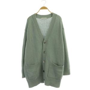 20AW ファインウール Vネックロングカーディガン ニット 長袖 S ミント