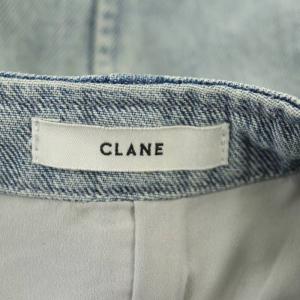 CLANE PANNIER LINE DENIM BUSTIER パニエライン ビスチェ デニムベスト Vネック 前開き 1 ライトブルー