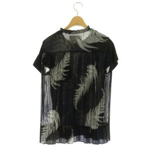 sacai バックプリーツ 切替 半袖 Tシャツ カットソー 2 黒 ブラック