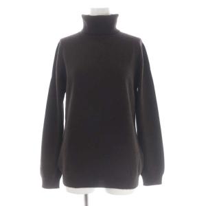 カシミヤ タートルネックニット セーター 長袖 プルオーバー M ダークブラウン